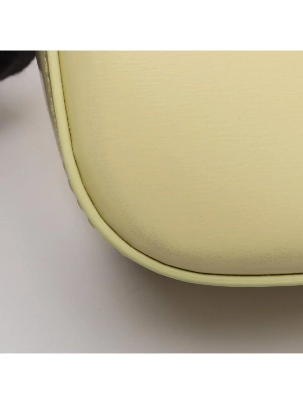 Celine Shoulder Bag Triomphe Light Yellow Leather